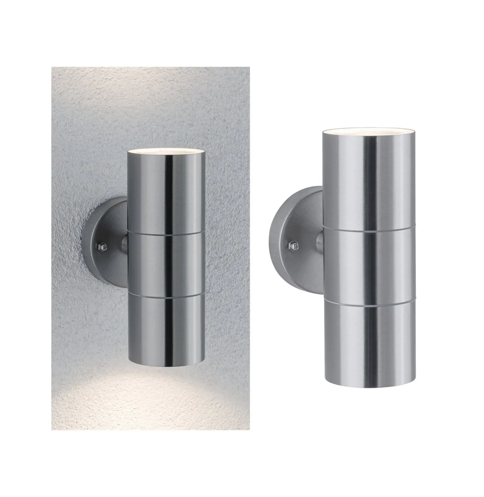 Paulmann Flame aplique para exterior 2 luces acero inoxidable