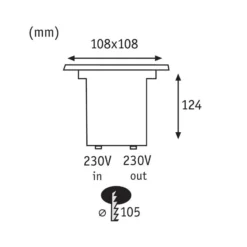 Paulmann 93993 foco de suelo LED empotrado angular