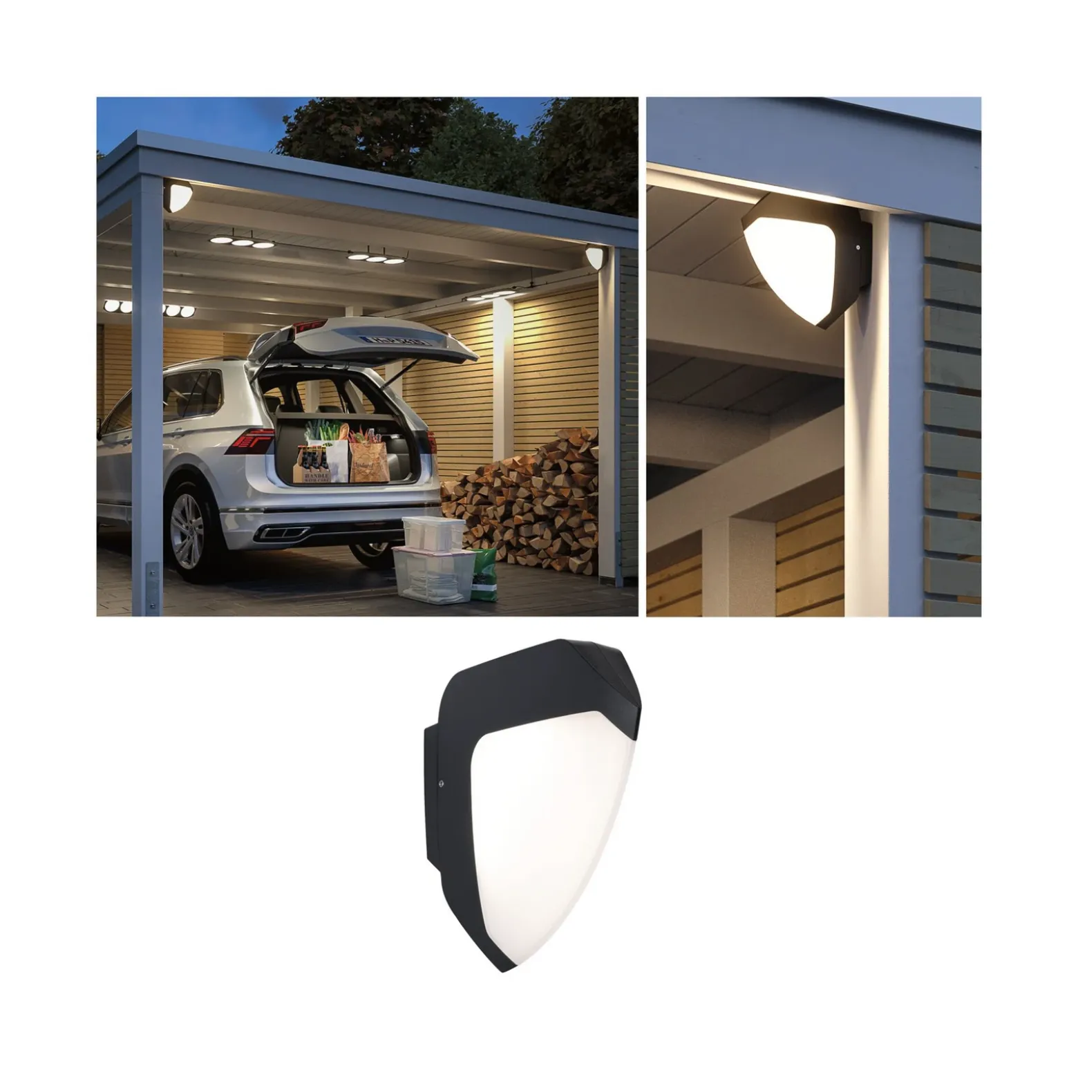 Paulmann Ikosea aplique exterior sensor LED 3.000K