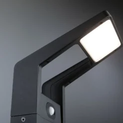 Paulmann Juntea Bolardo luminoso LED, aluminio, antracita, sensor