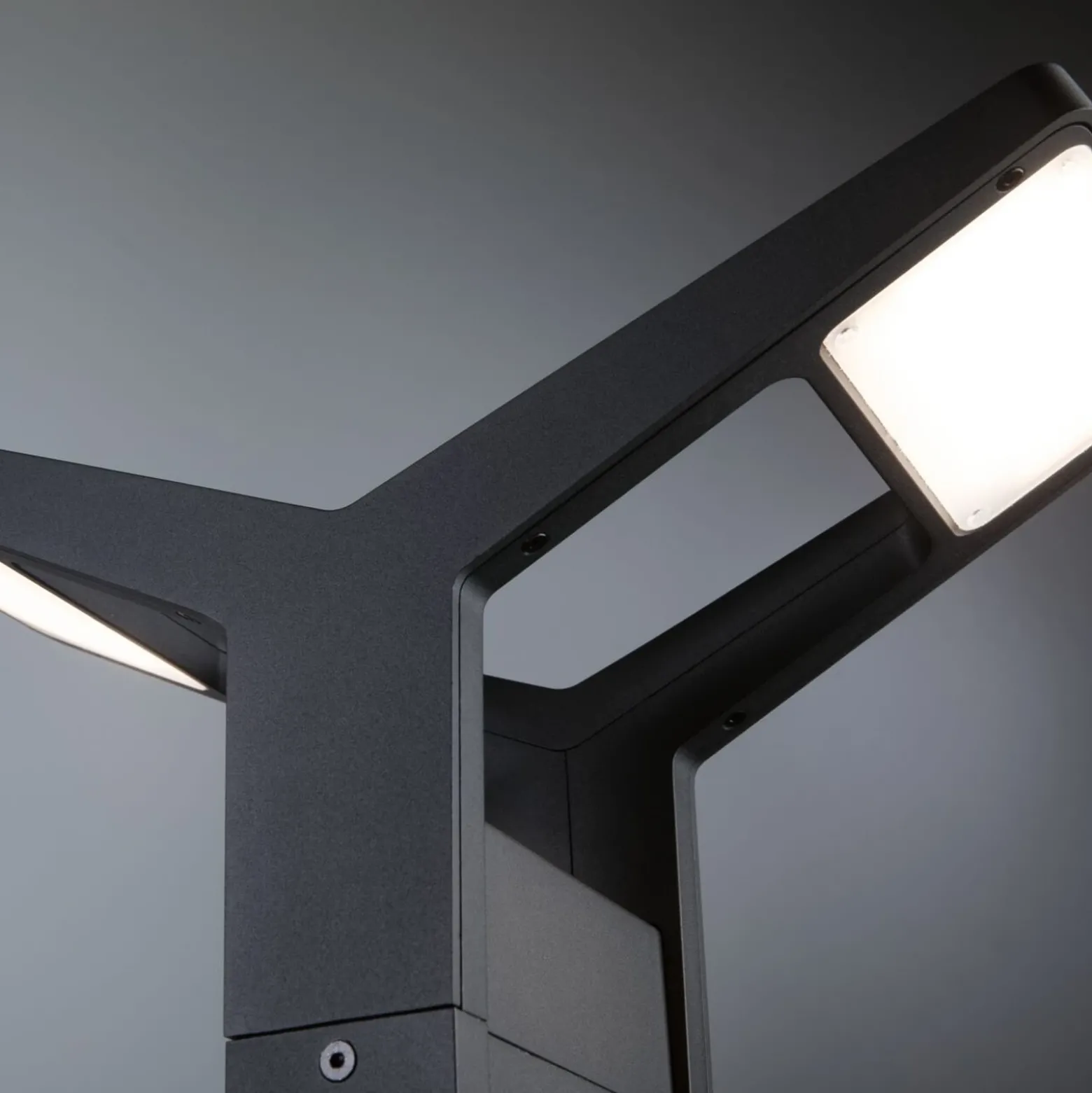 Paulmann Juntea bolardo luminoso LED, antracita, sensor, 2 luces.