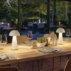 Paulmann lámpara de mesa LED recargable Onzo, blanca, plástico, IP44