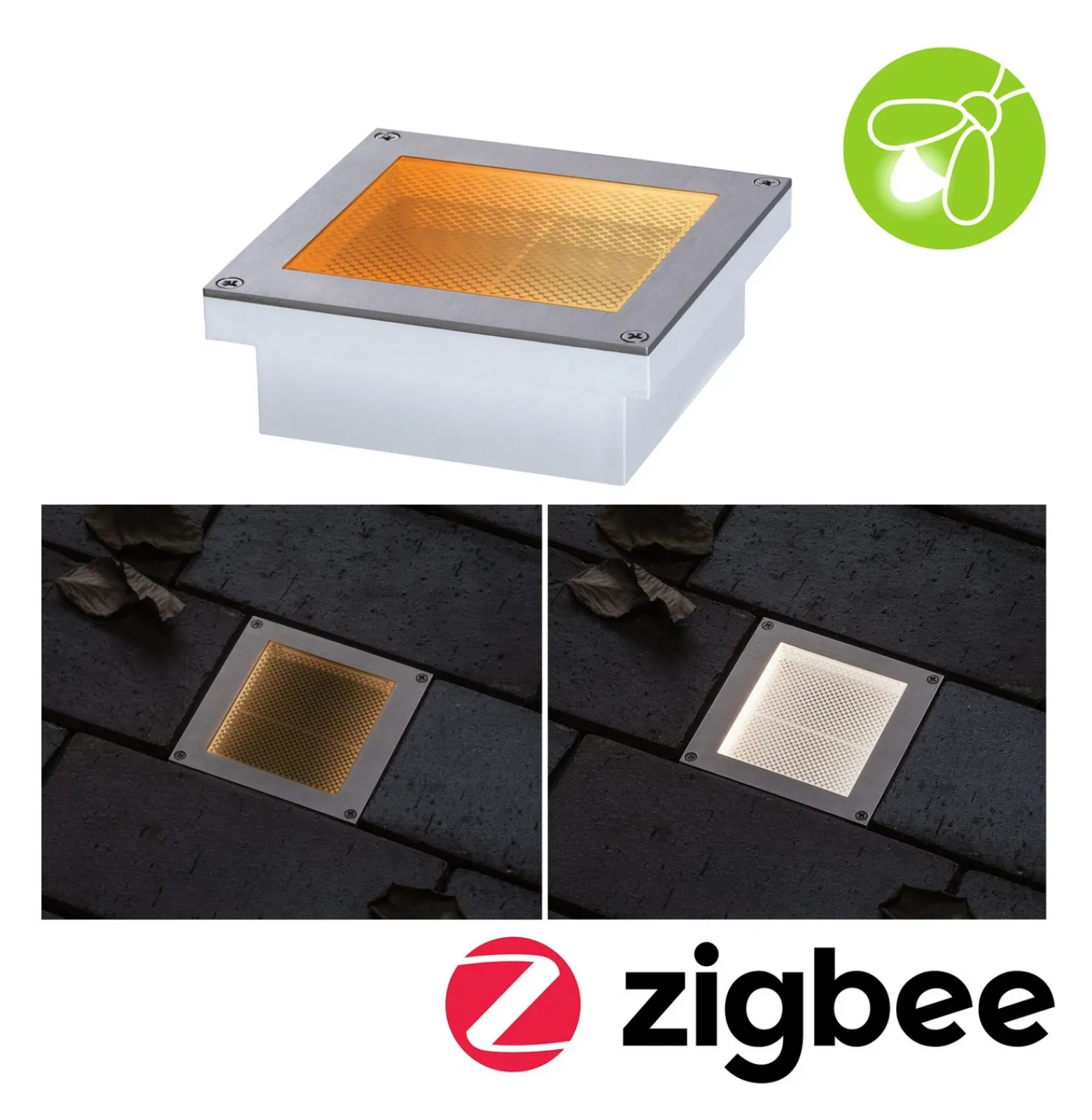 Paulmann Lámpara empotrable LED Brick, ZigBee, 10x10 cm