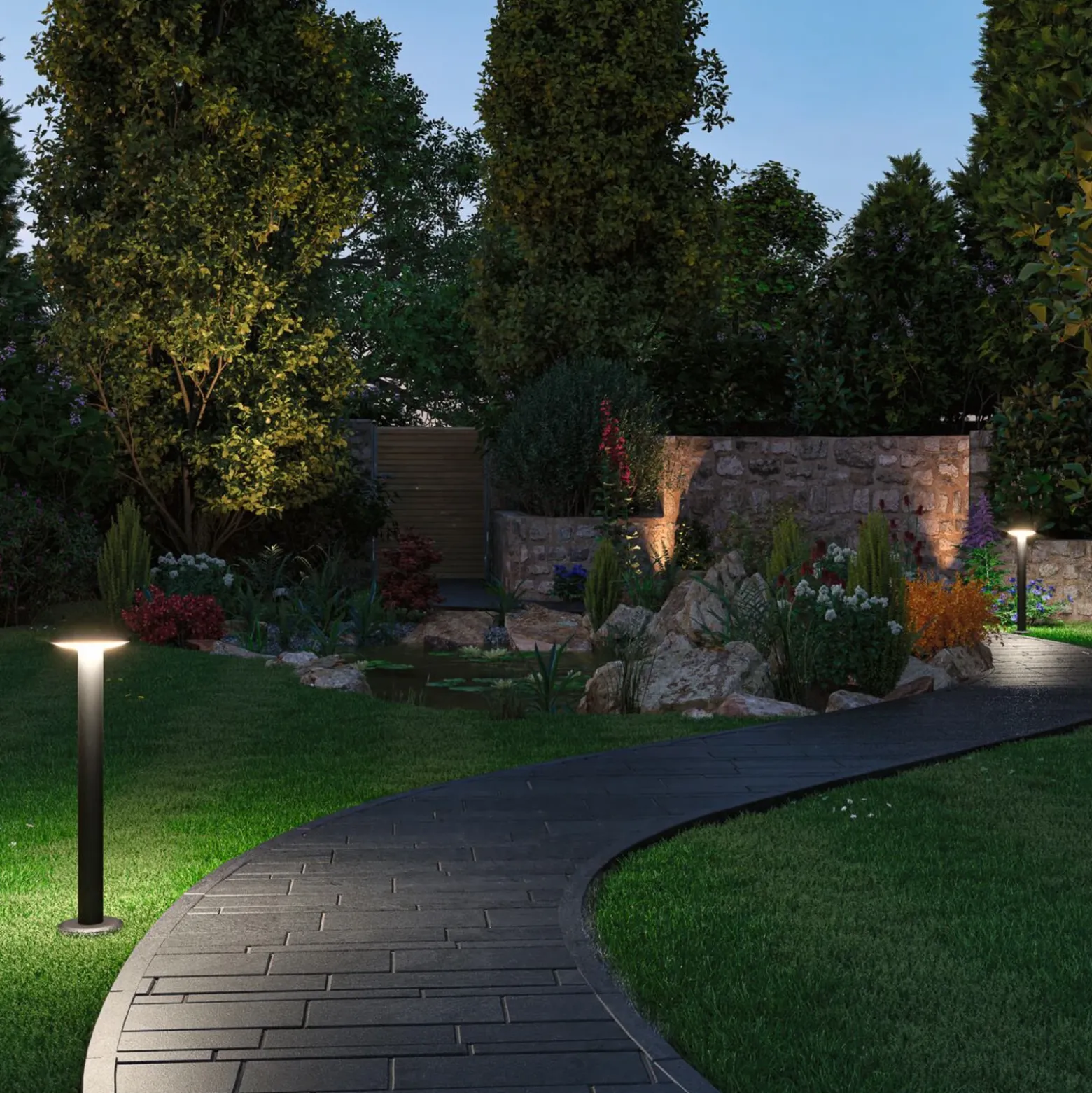Paulmann Plug & Shine Bolardo luminoso LED Placa, RGBW, ZigBee