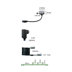 Paulmann Plug & Shine Foco empotrable de suelo 3 RGBW ZigBee
