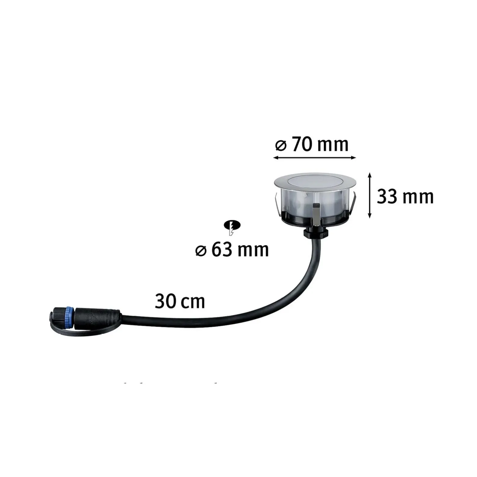 Paulmann Plug & Shine Foco LED empotrable de suelo Floor RGBW ZigBee