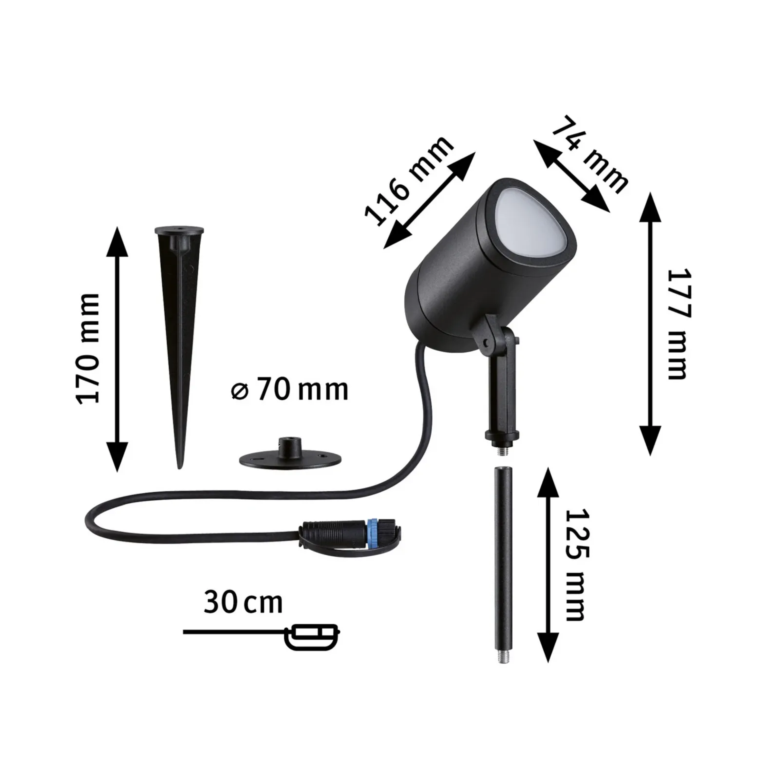 Paulmann Plug&Shine Shira foco de pica de tierra ZigBee RGBW