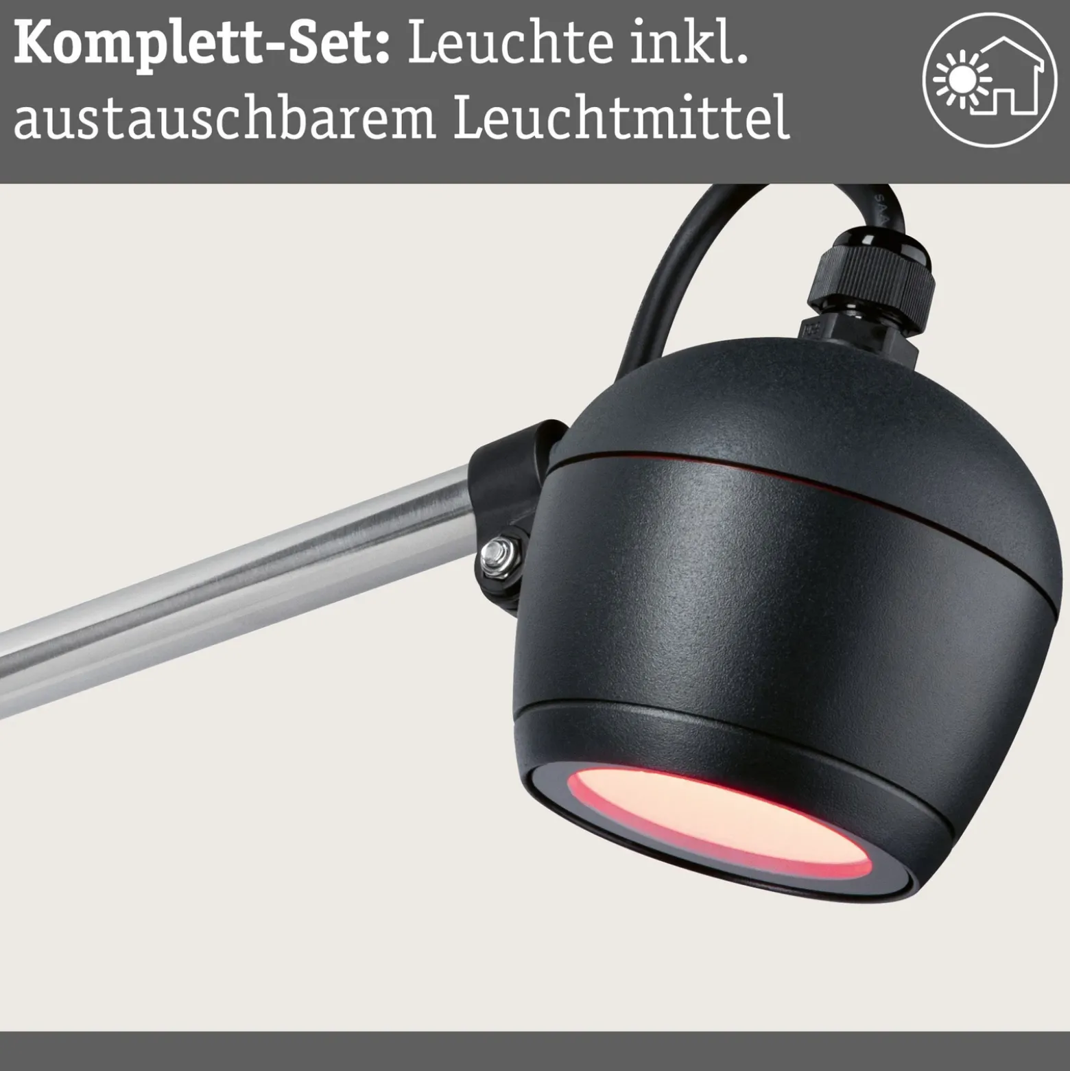 Paulmann Smart aplique LED para exterior Kikolo antracita RGBW IP65