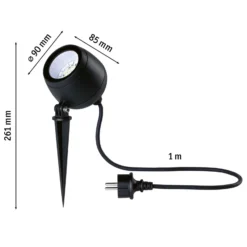 Paulmann Smart LED-Erdspießspot Kikolo, RGBW, antracita IP65