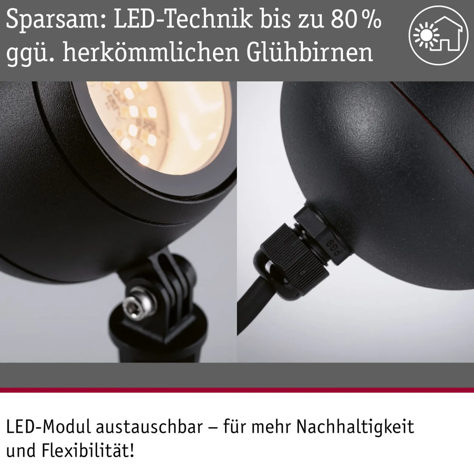 Paulmann Smart LED, proyector de suelo con piqueta Kikolo, CCT, antracita, IP65