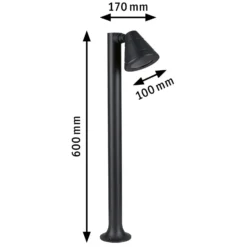 Paulmann Trian bolardo luminoso GU10 orientable