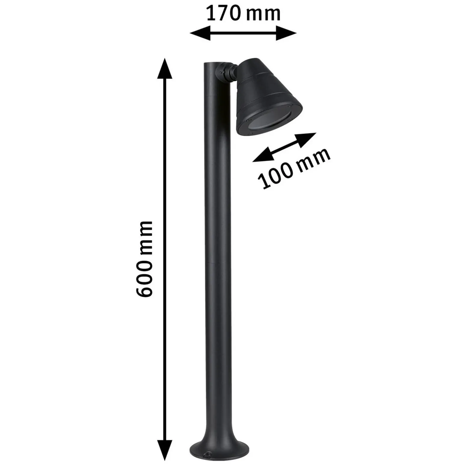 Paulmann Trian bolardo luminoso GU10 orientable