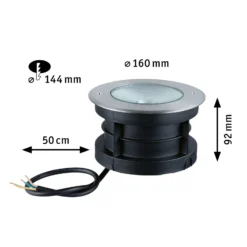 Paulmann Vanea Lámpara de suelo empotrable LED IP67, Ø 16cm