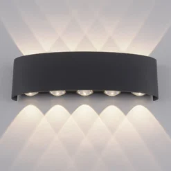 Paul Neuhaus aplique LED para exterior Carlo, 27 cm, negro