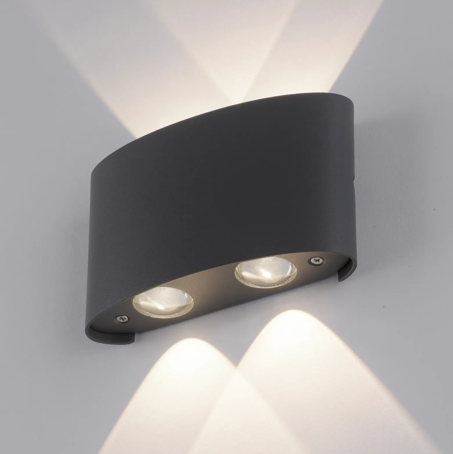 Paul Neuhaus Aplique LED para exterior Carlo, 13 cm, negro