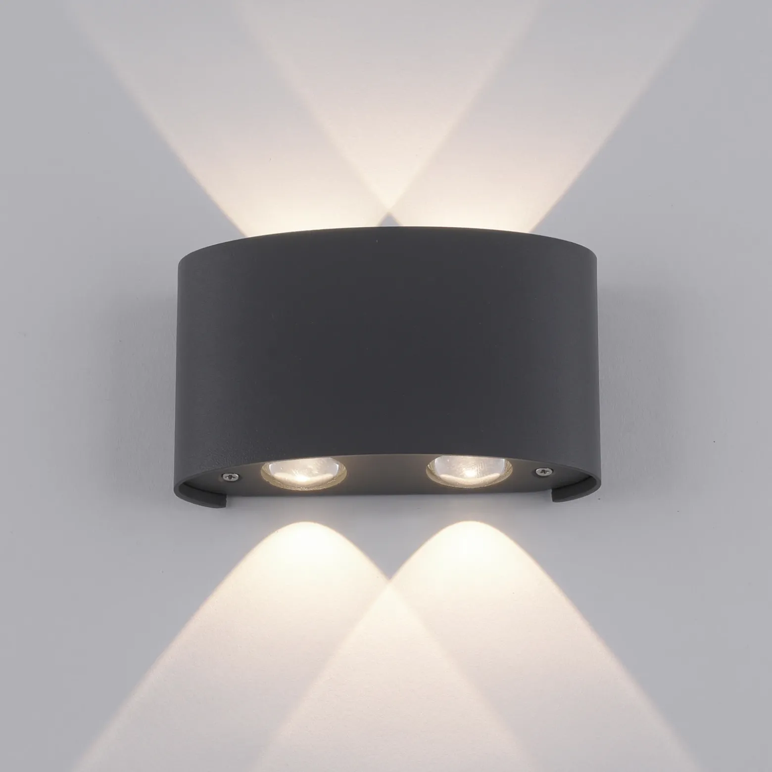Paul Neuhaus Aplique LED para exterior Carlo, 13 cm, negro