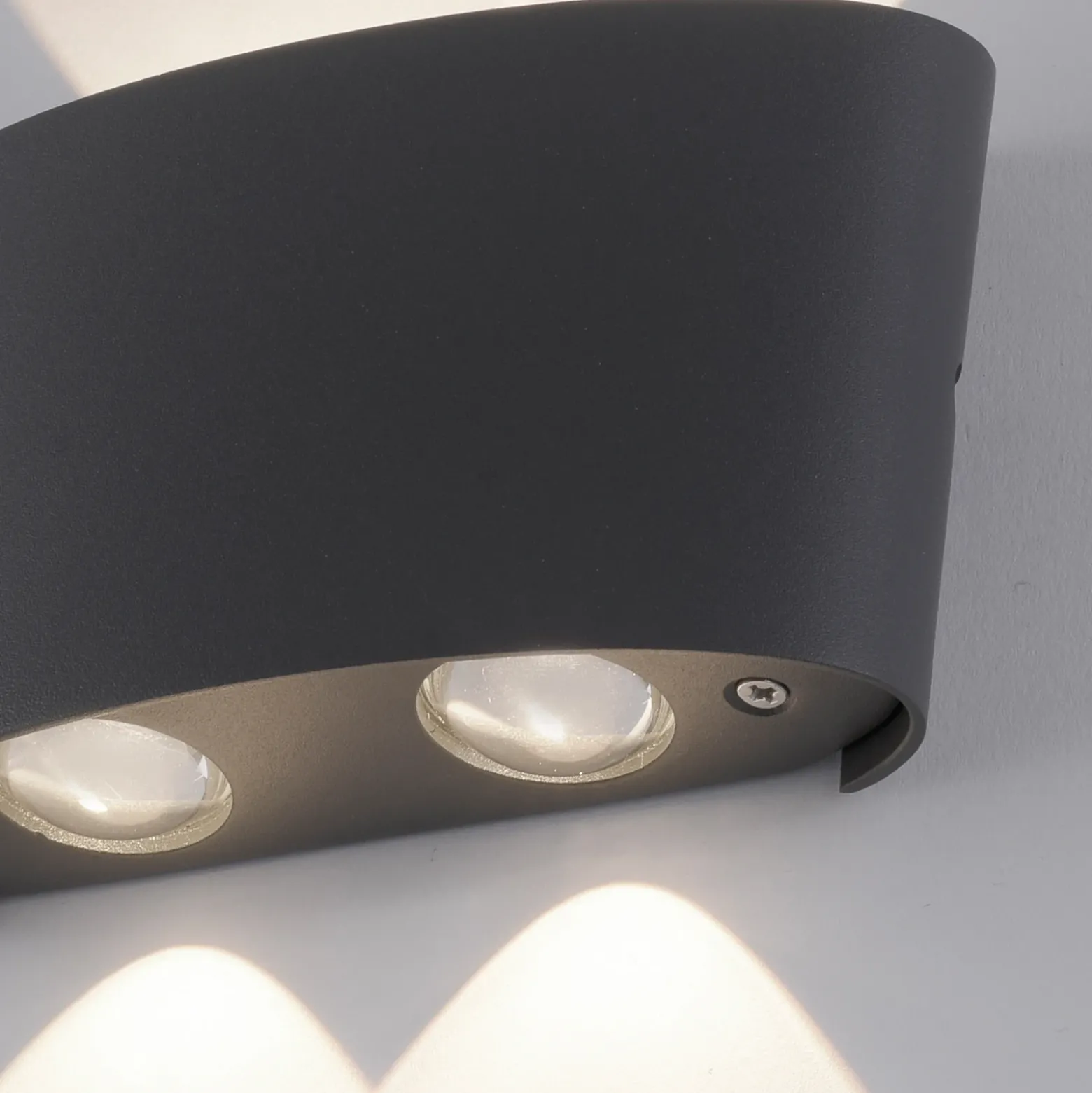 Paul Neuhaus Aplique LED para exterior Carlo, 13 cm, negro