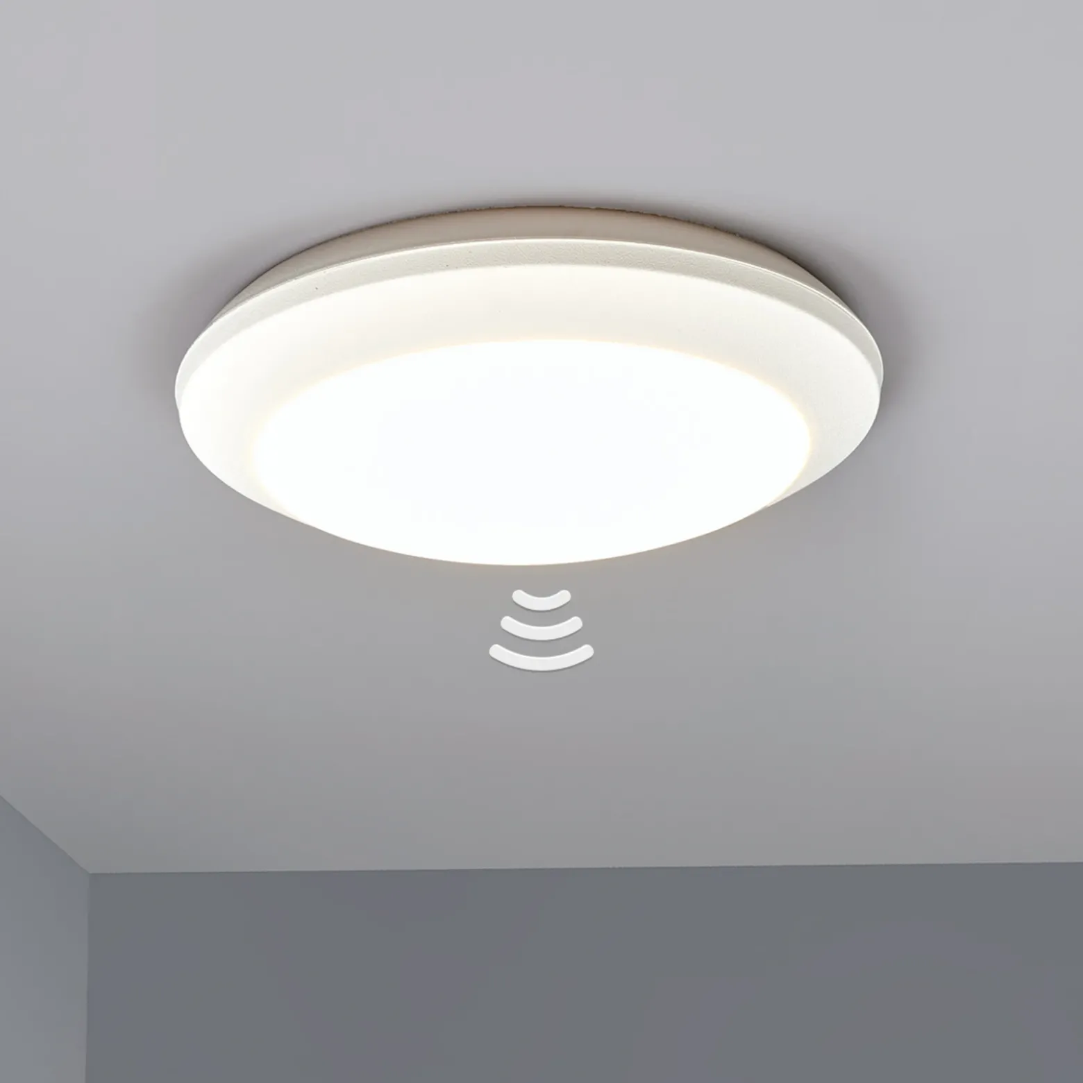 Plafón con sensor Umberta 2 x E27 blanco