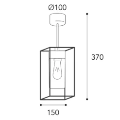 Plafón Cubic³ 3367 latón envejecido/claro