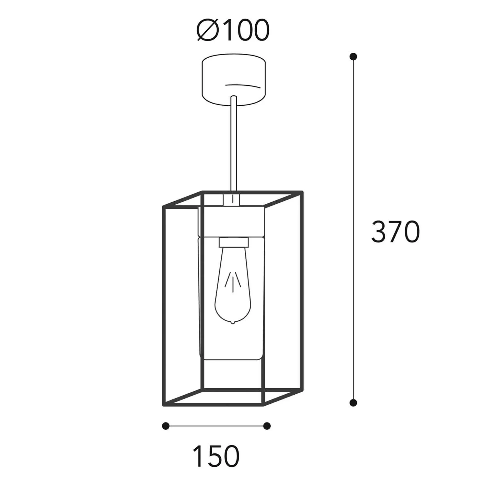 Plafón Cubic³ 3367 latón envejecido/claro