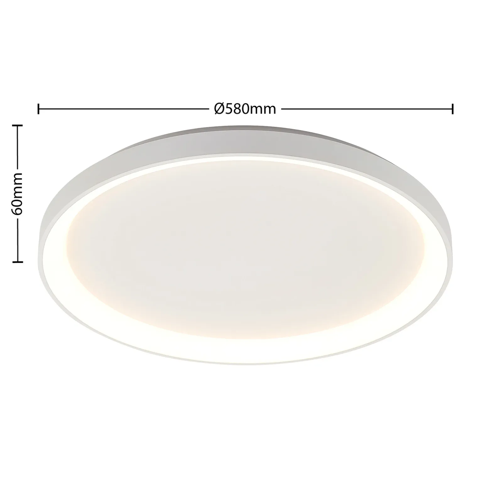 Plafón LED Arcchio Vivy, Ø 58 cm, blanca, metal