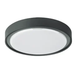 Plafón LED de exterior Anabella, gris oscuro