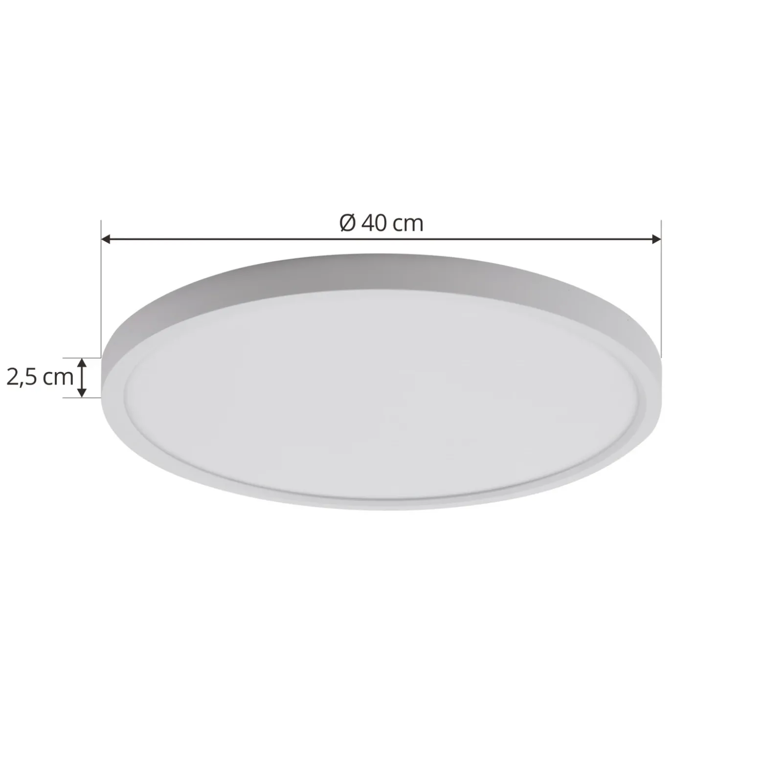 plafón LED Lindby Pravin, Ø 40 cm, CCT, blanco