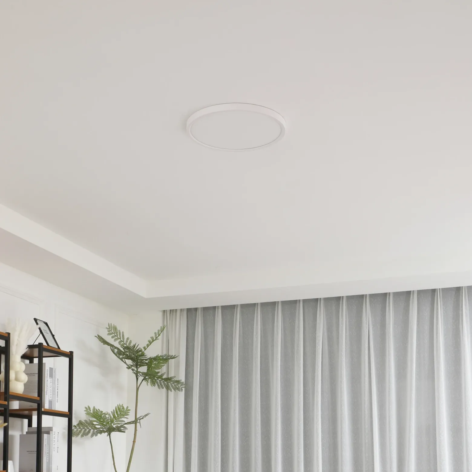plafón LED Lindby Pravin, Ø 40 cm, CCT, blanco