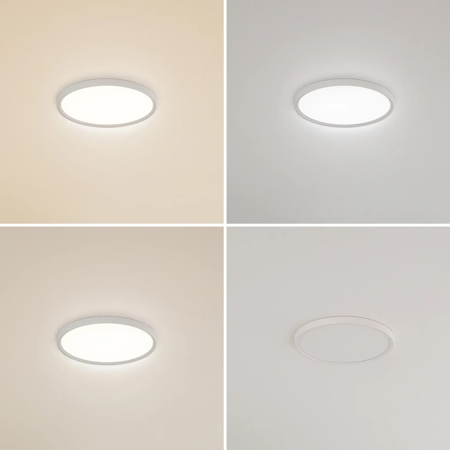 plafón LED Lindby Pravin, Ø 40 cm, CCT, blanco