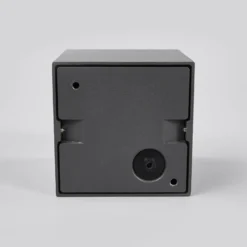 Plafón LED Lucande Tanea, 10 x 10 cm, gris oscuro, IP54