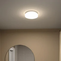 Plafón LED Luiana de Paulmann, blanco, con sensor, IP44