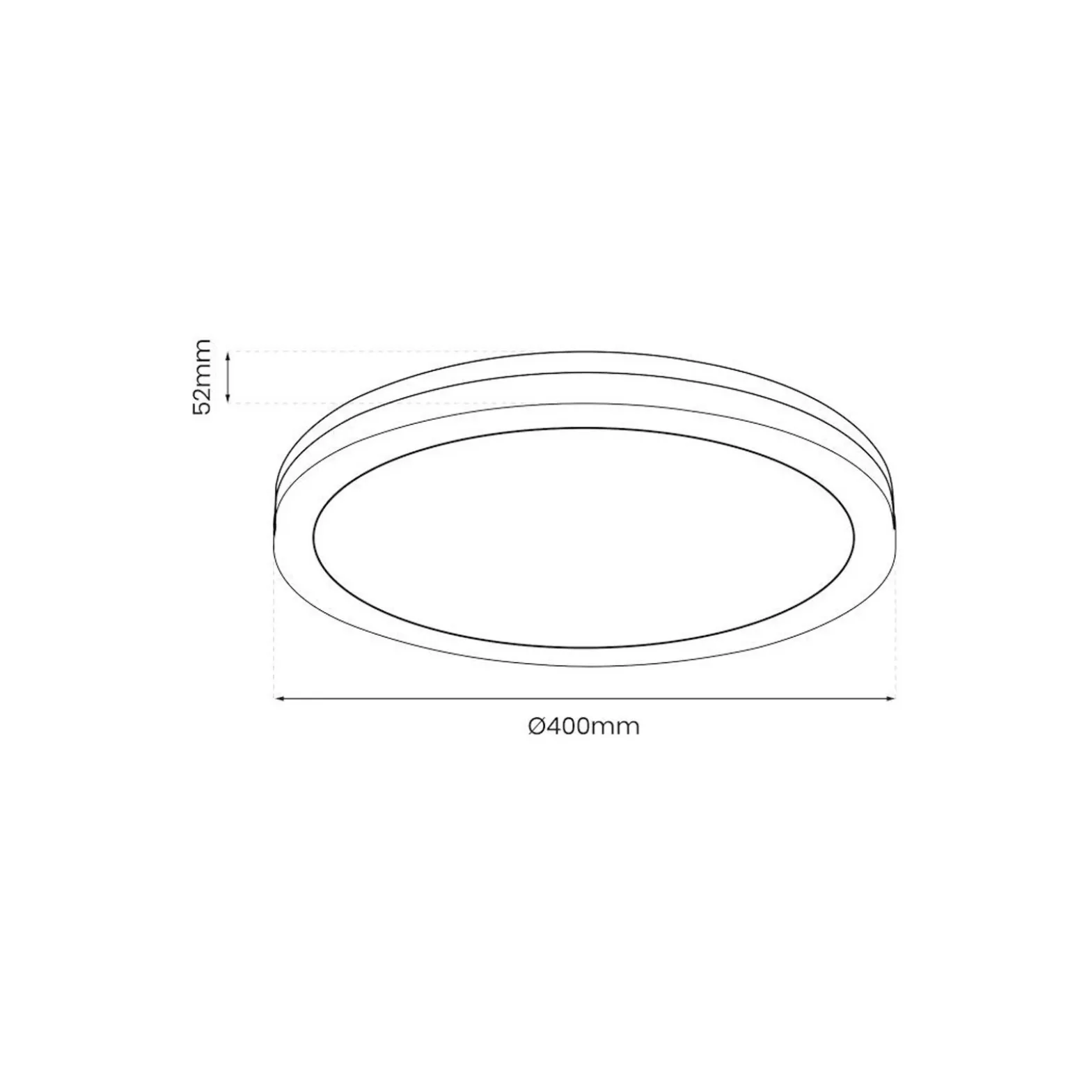 Plafón LED Marlon, Ø 40 cm, negro, plástico, IP54