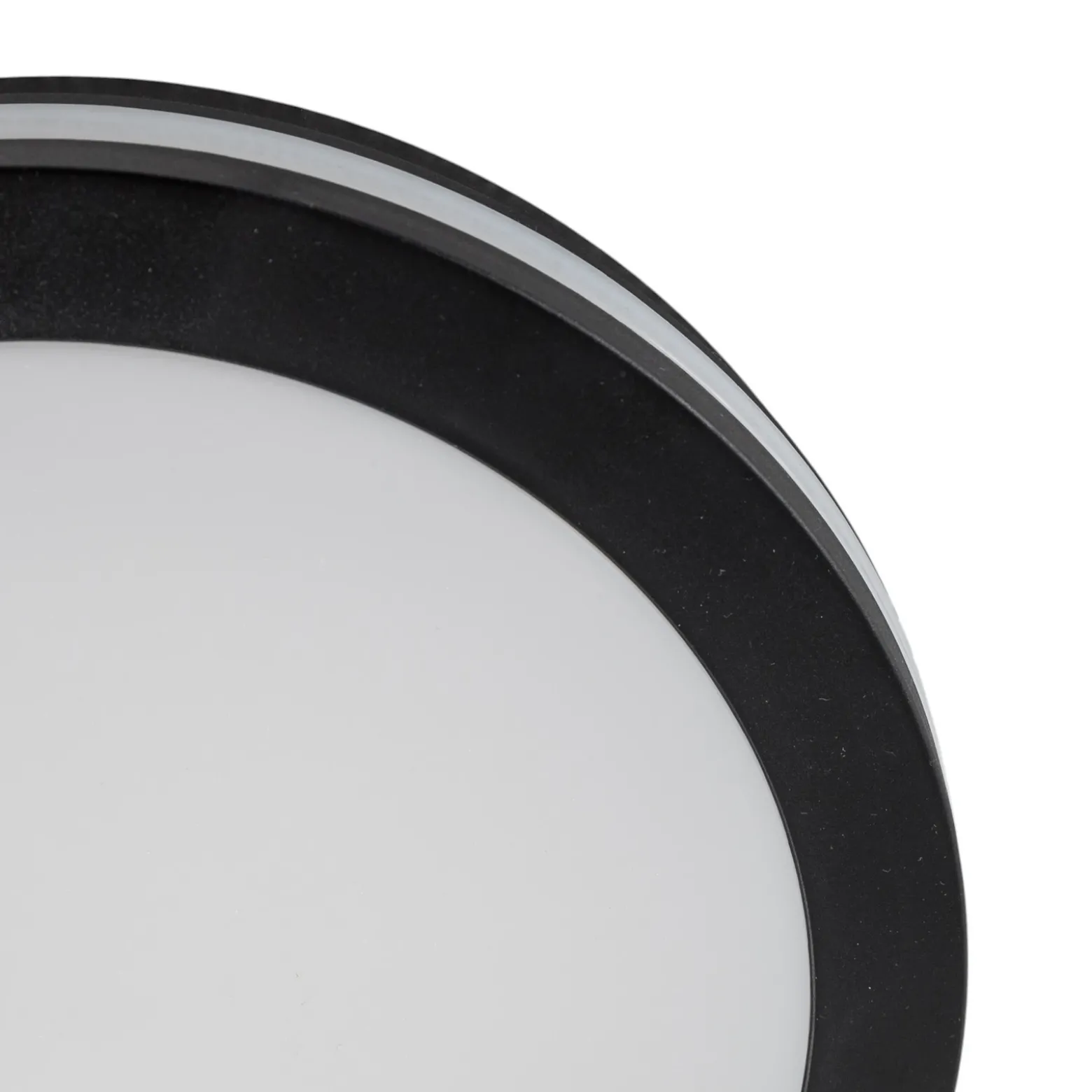 Plafón LED Marlon, Ø 22 cm, negro, plástico, IP54