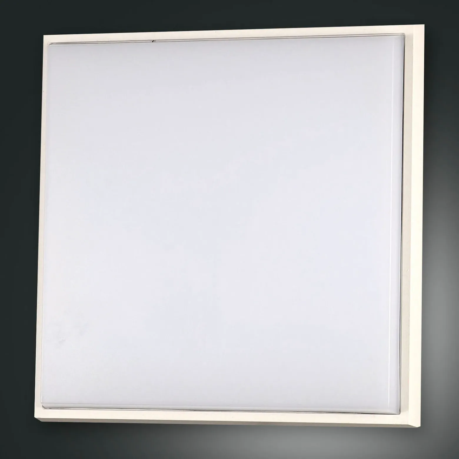 Plafón LED para exterior Desdy, 30x30 cm, blanco