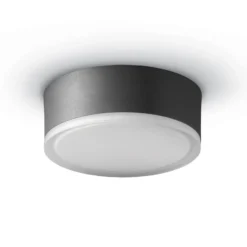 Plafón LED 1421 para exterior, grafito Ø 20,5cm