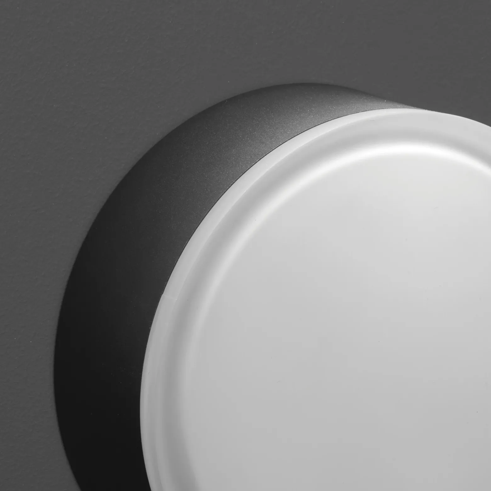 Plafón LED 1421 para exterior, grafito Ø 20,5cm