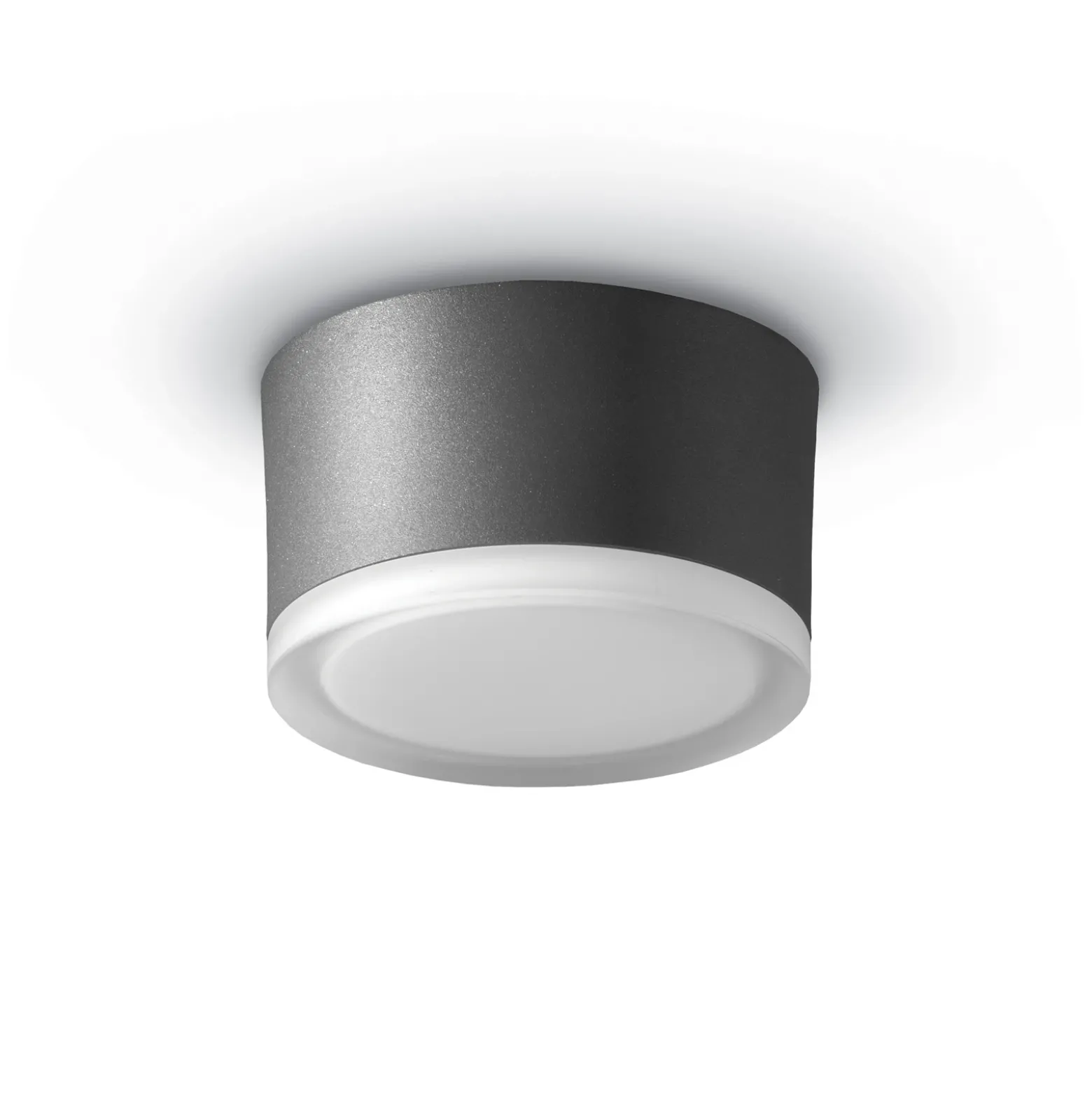 Plafón LED 1420 para exterior, grafito Ø 13 cm