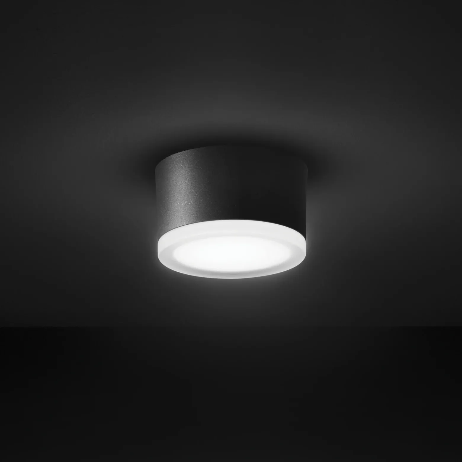 Plafón LED 1420 para exterior, grafito Ø 13 cm