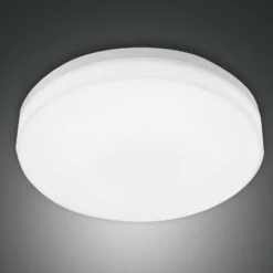 Plafón LED para exterior Trigo con sensor, blanco
