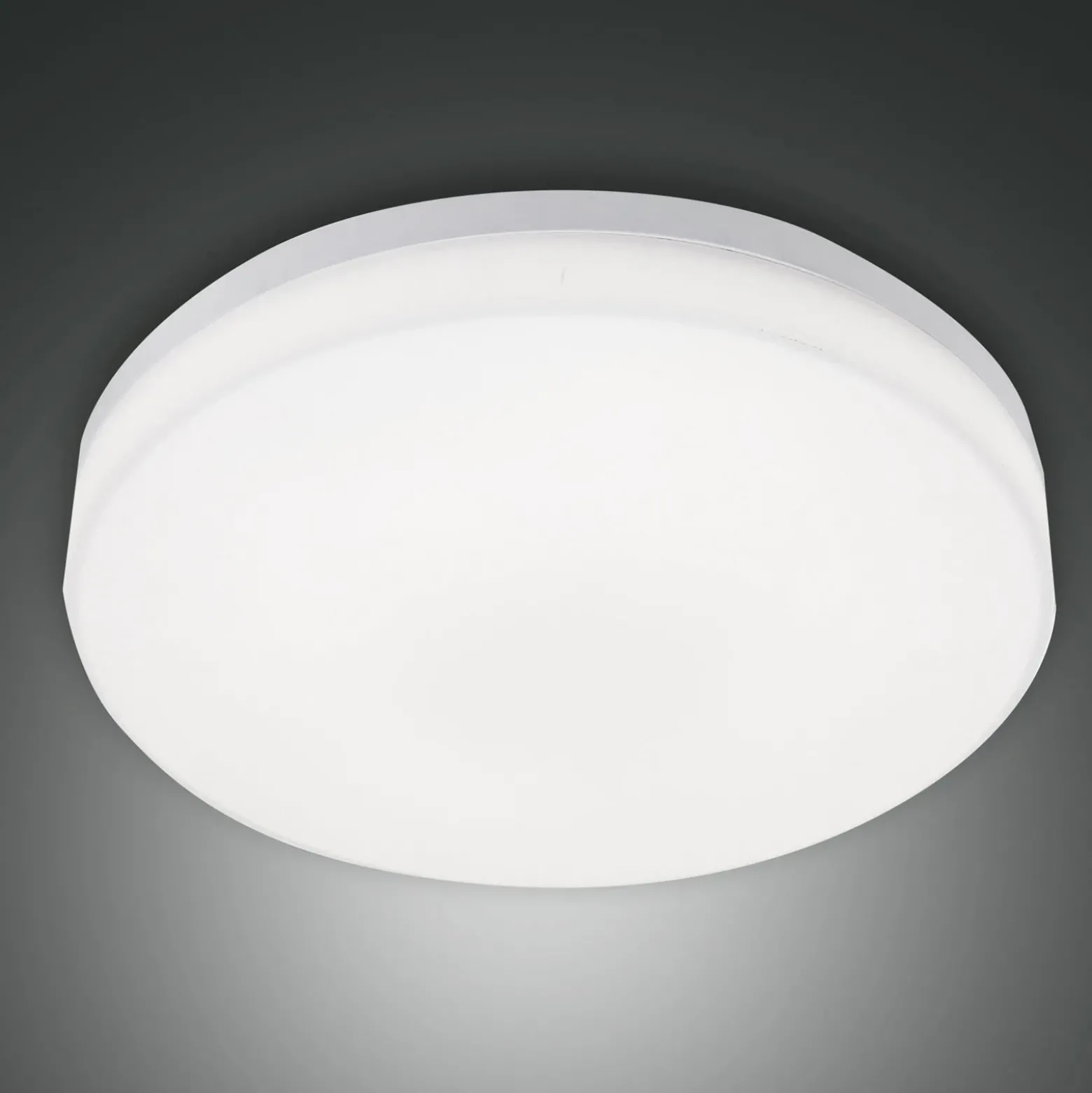 Plafón LED para exterior Trigo con sensor, blanco