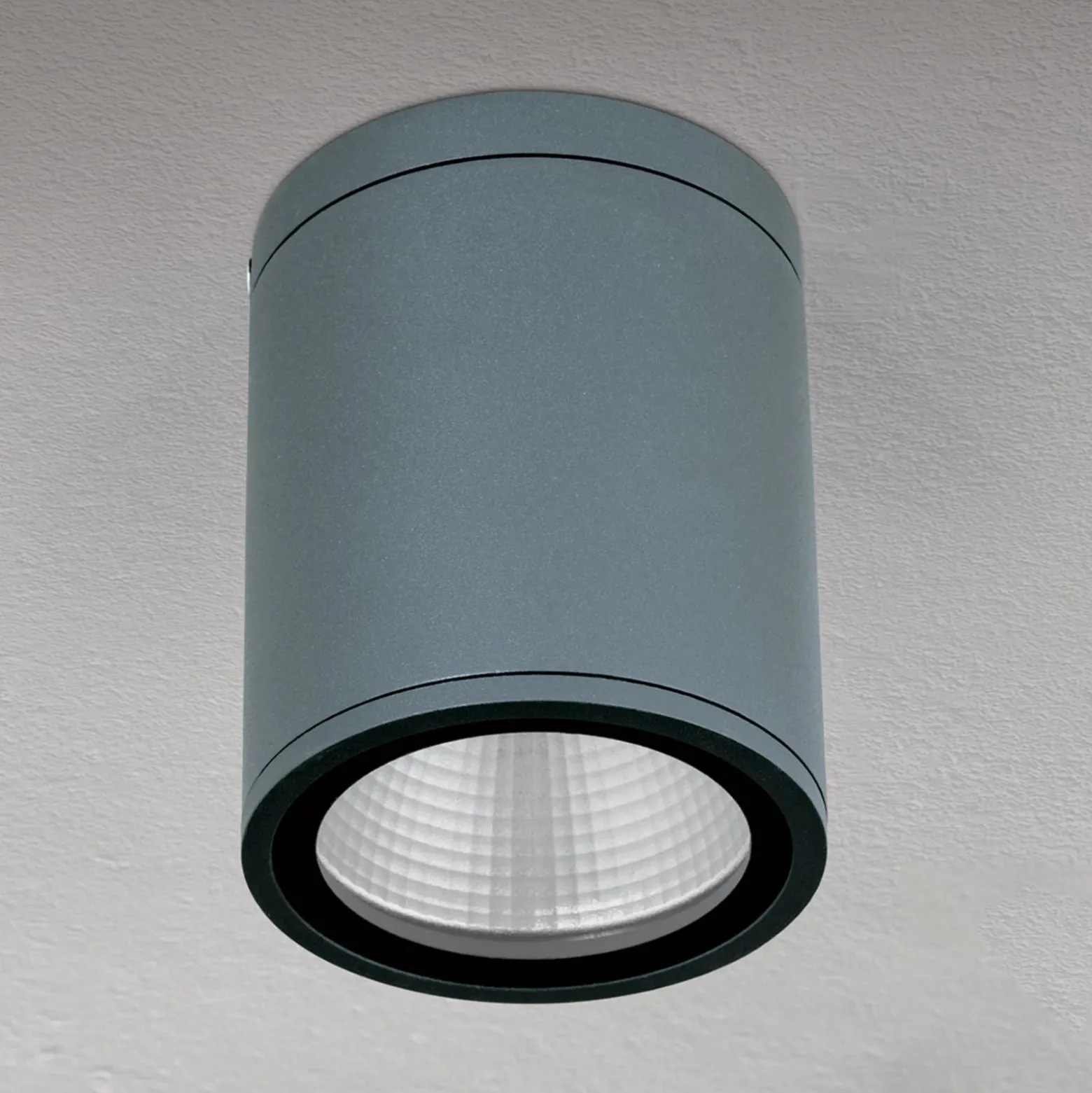 Plafón LED Sputnik IP65 Ø 9 cm antracita