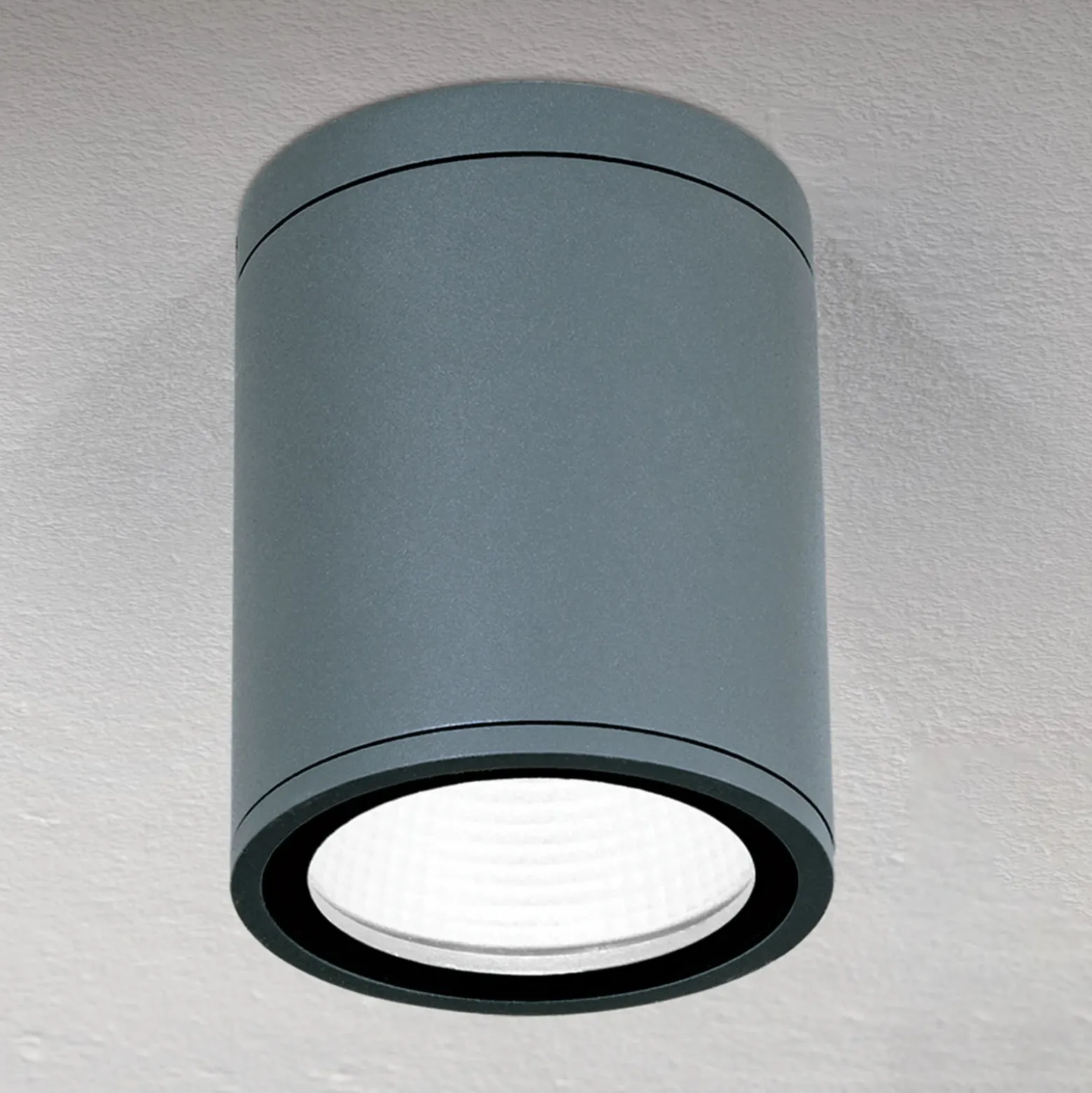 Plafón LED Sputnik IP65 Ø 9 cm antracita