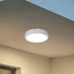 Plafón LED Vera, blanco, plástico, Ø 22 cm, IP65