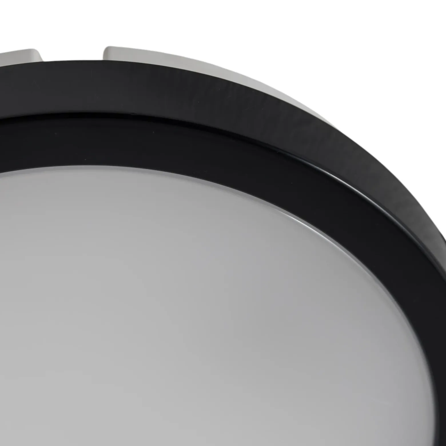 Plafón LED Vera, negro, plástico, Ø 22 cm, IP65