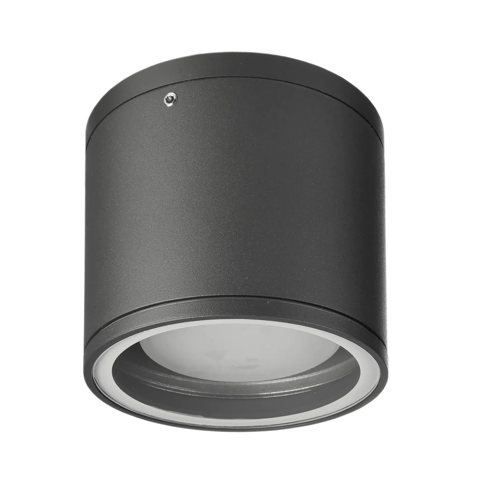 Plafón Mob Round, aluminio, gris oscuro, GX53, IP54