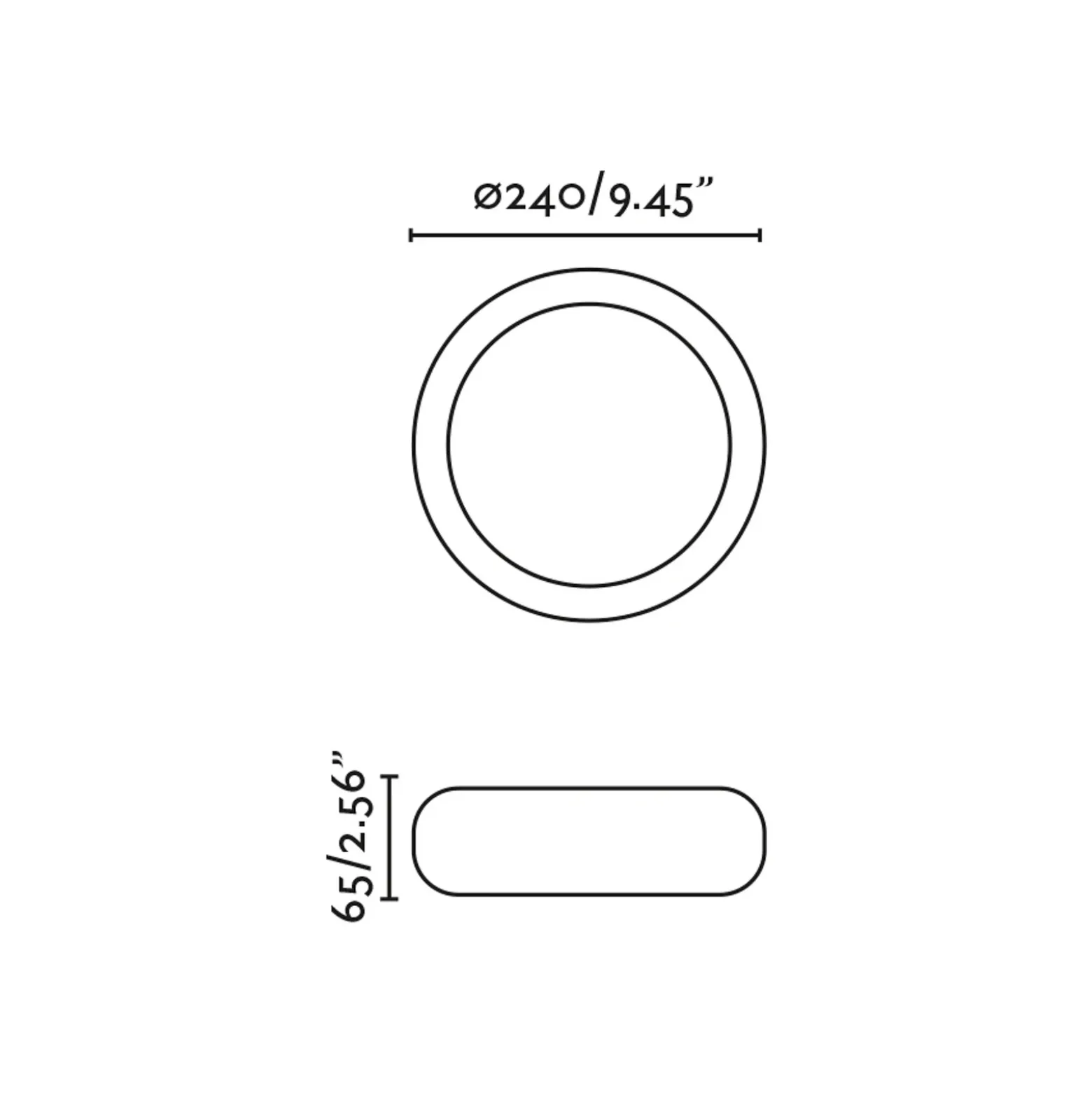Plafón para exterior Anga LED, gris oscuro, hormigón, Ø 24 cm