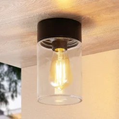 Plafón para exterior Arcchio Liljana, IP65, negro
