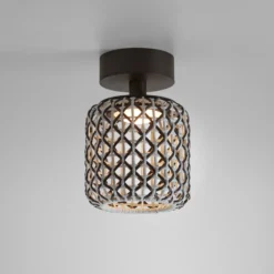 Plafón para exterior Bover Nans PF/16 LED, marrón