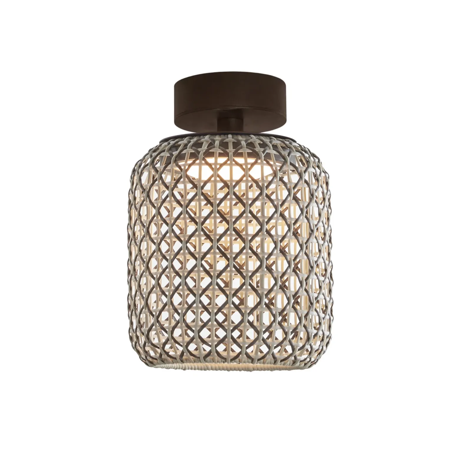 Plafón para exterior Bover Nans PF/21 LED, marrón