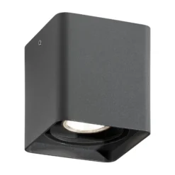 Plafón para exterior 5055, grafito, 10 cm, metal, IP54, GU10